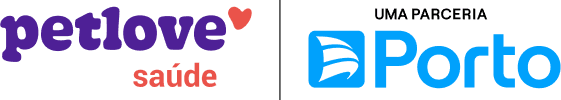 Logo Petlove e Porto Seguro, plano de saúde pet para cães e gatos